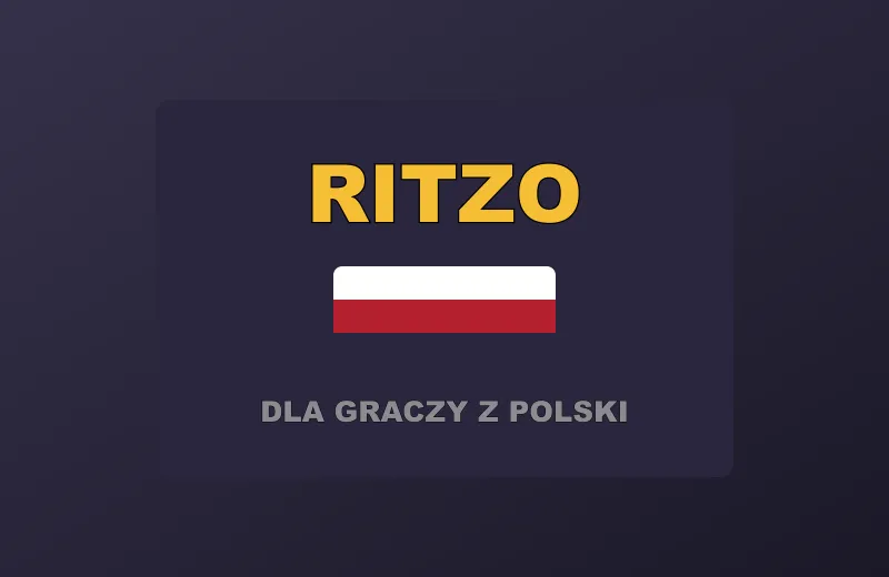 Karta Ritzo Casino z polską flagą i napisem Dla graczy z Polski
